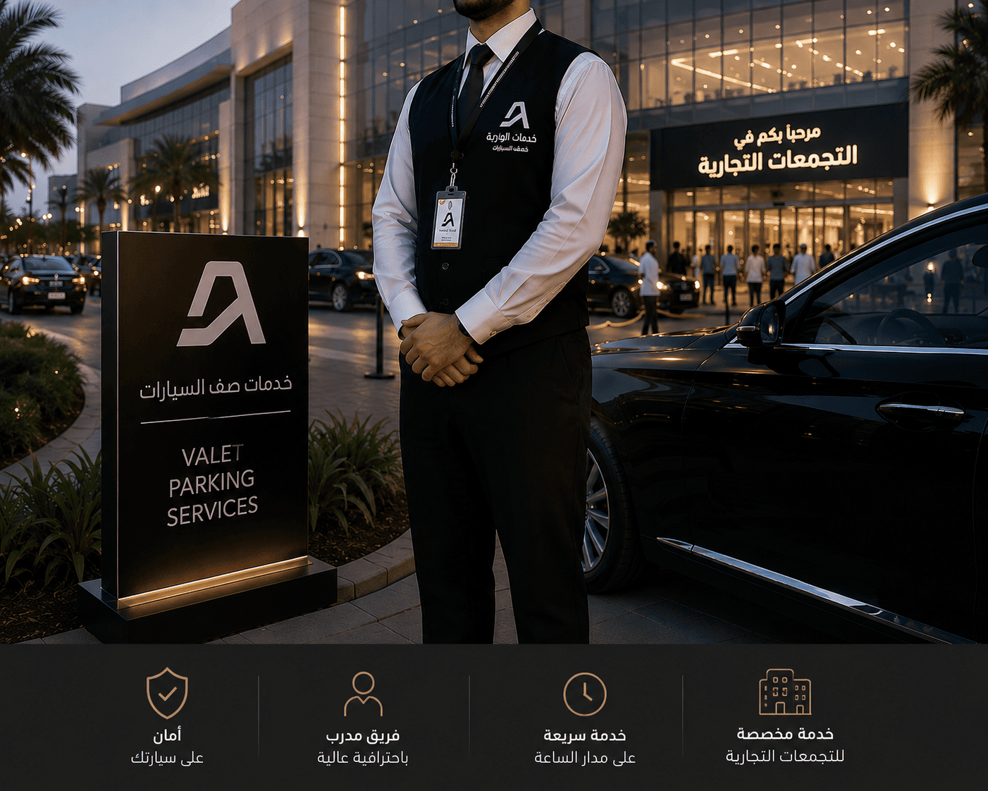 خدمات صف السيارات للمجمعات التجارية